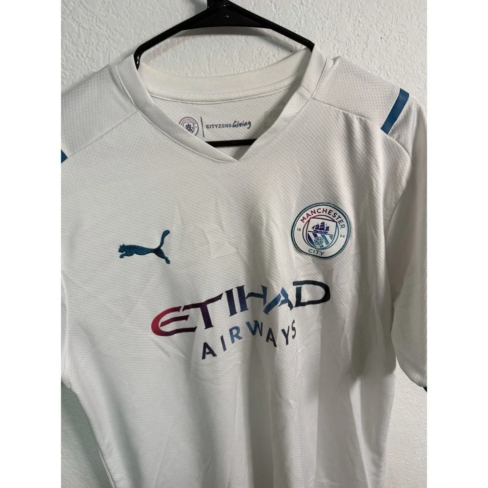 MANCHESTER CITY 2021 2022 #7 Sterling FOOTBALL SHIRT SOCCER JERSEY PUMA 2XL - Picture 3 of 13